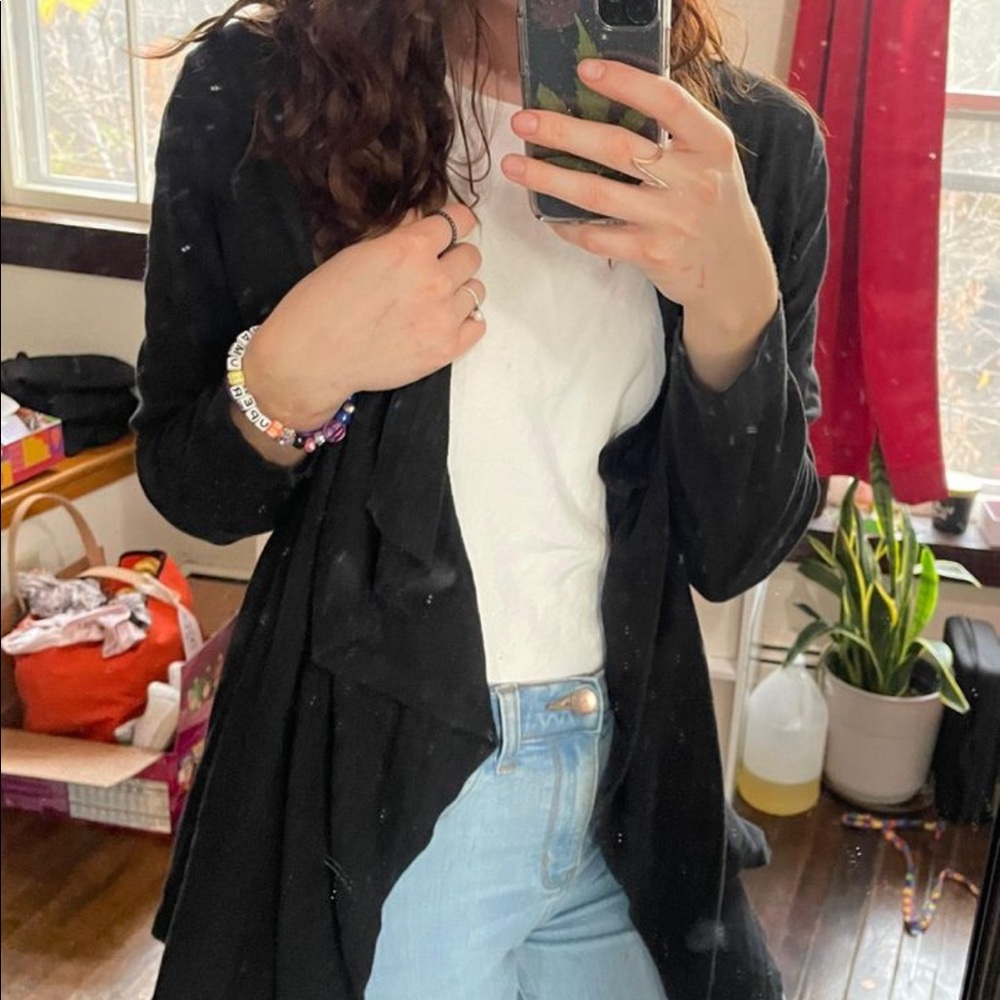 Black cardigan